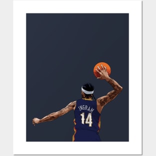 Brandon Ingram Back Blue Qiangy Posters and Art